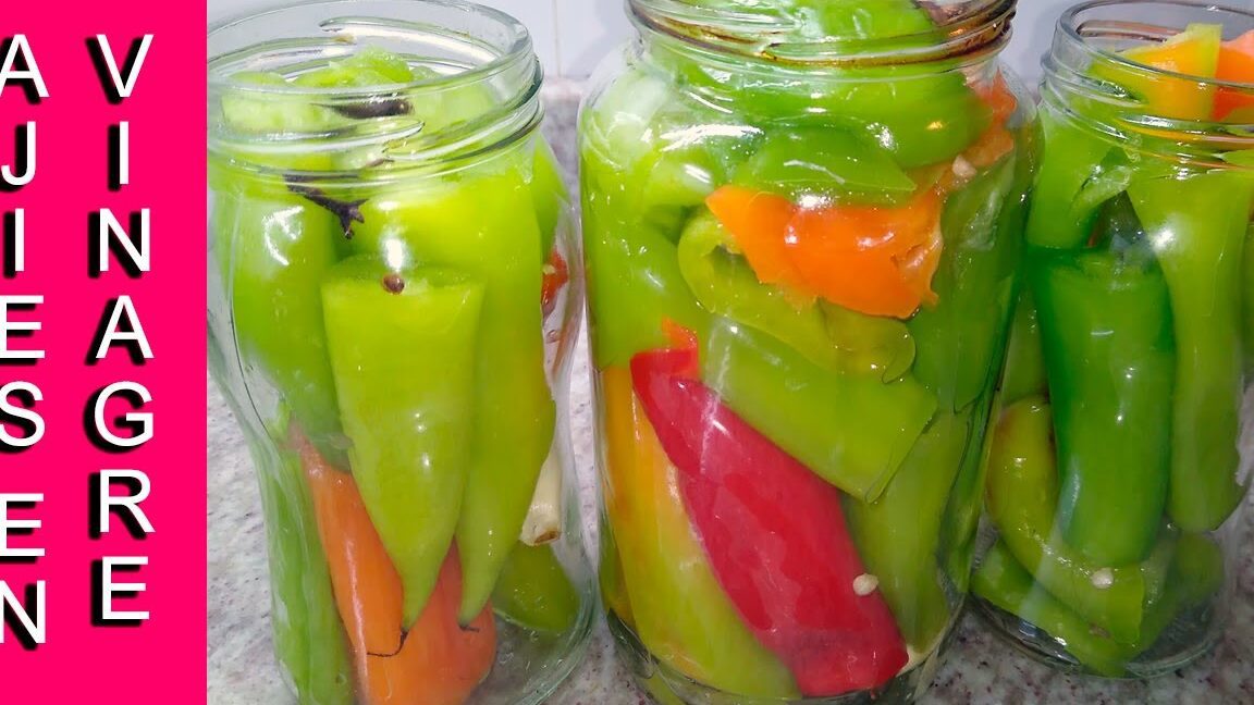 ajies verdes en vinagre al estilo tradicional