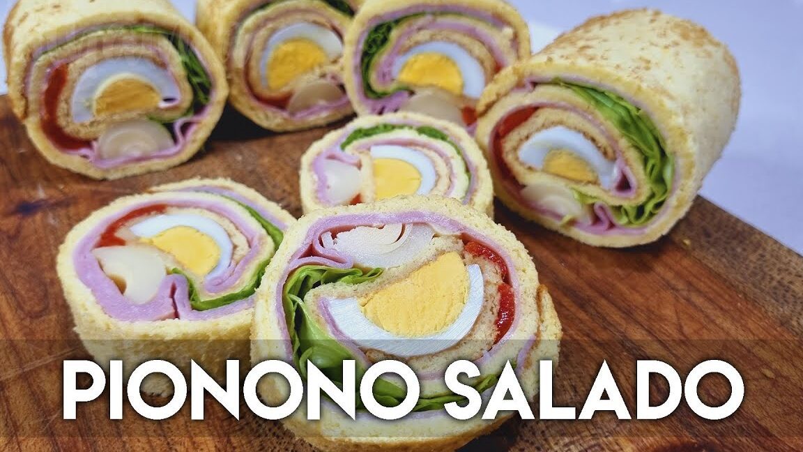 arrollado salado de jamon y queso delicioso y sorprendente