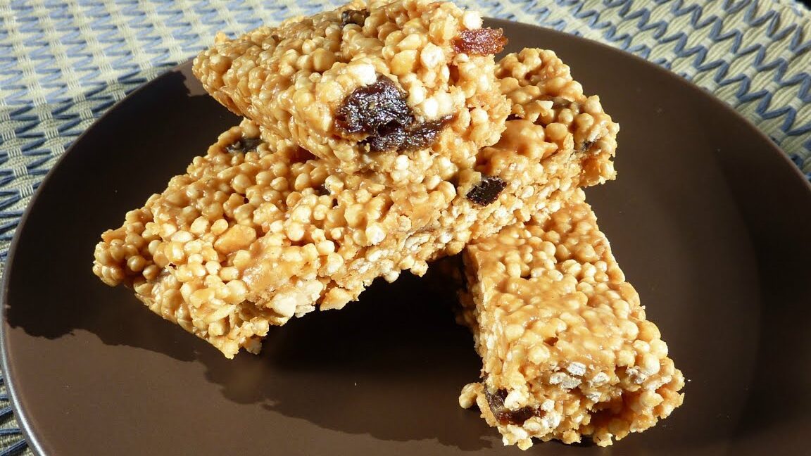 barras de quinoa y miel saludables y deliciosas