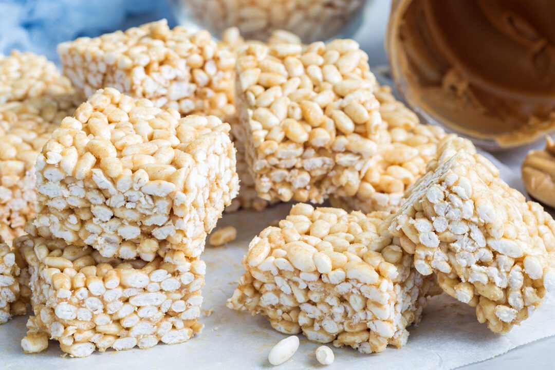 barritas de cereal caseras con arroz inflado