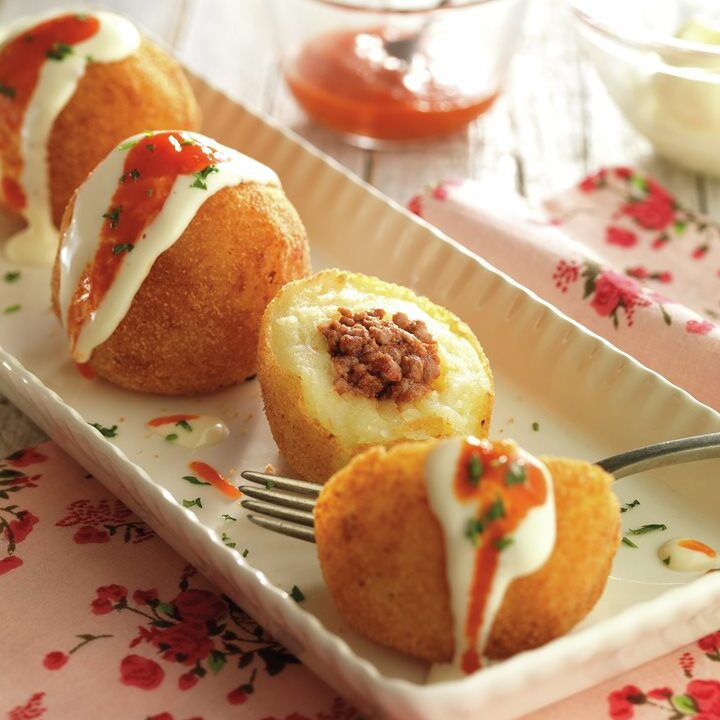 bombas de papa vegetarianas rellenas de queso una explosion de sabor en cada bocado 1
