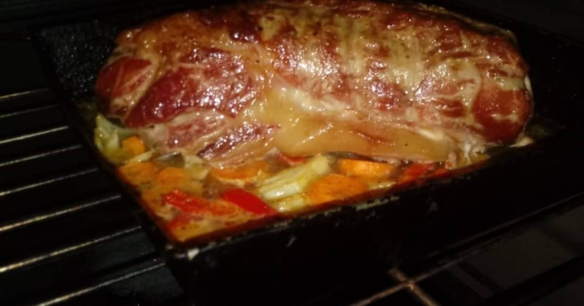 bondiola de cerdo marinada en cerveza rubia