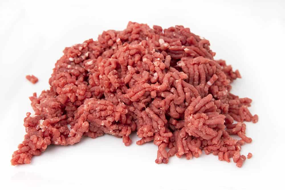 carne de vacuno picada fresca y jugosa