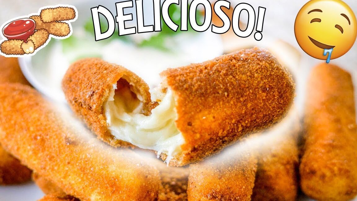 deliciosos palitos de queso dorados y crujientes