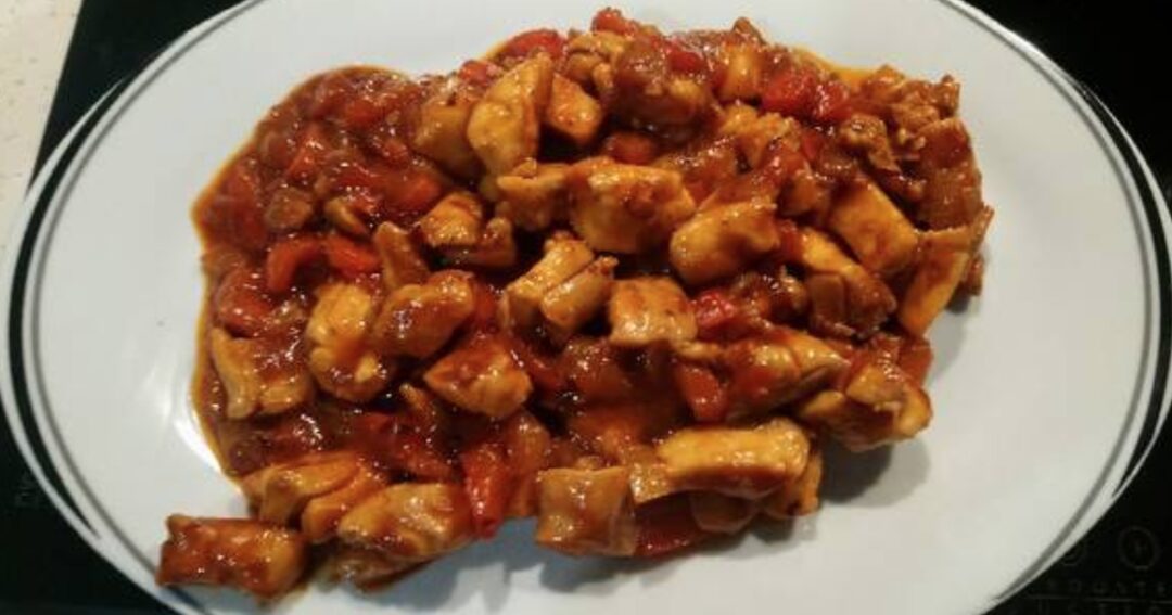 fajitas de pollo banadas en aderezo argentino