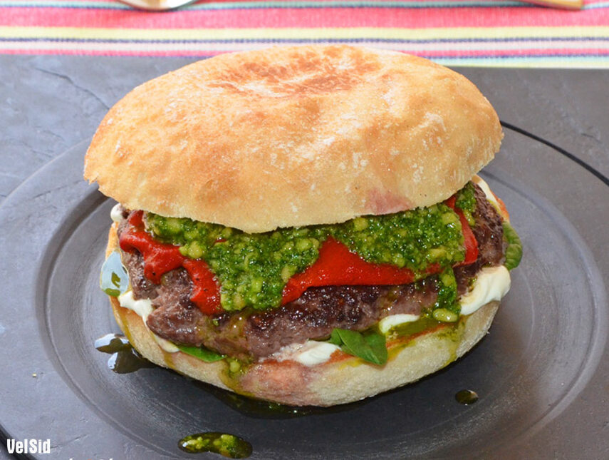 imagen hamburguesa casera saludable y deliciosa