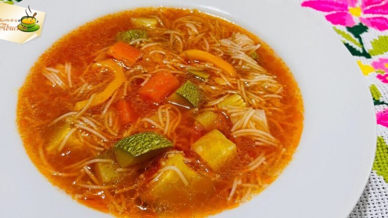 ¡La mejor sopa de fideos y verduras que probarás!