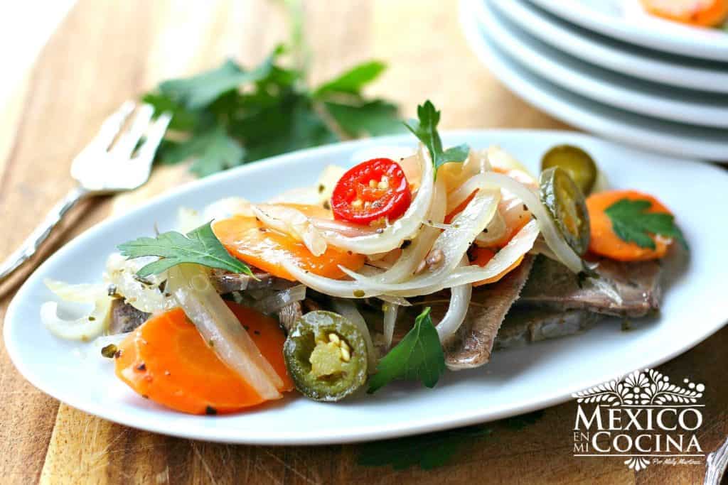 lengua de res en escabeche casero