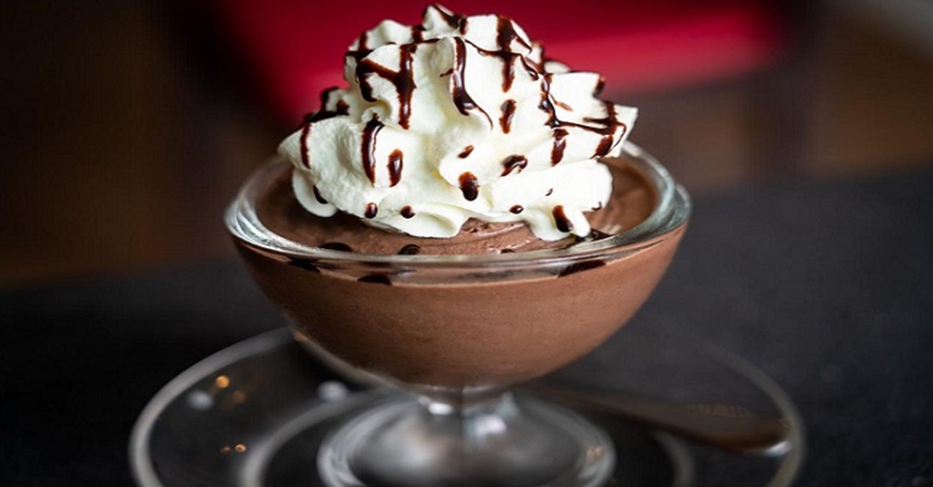 mousse de chocolate cremoso y delicioso