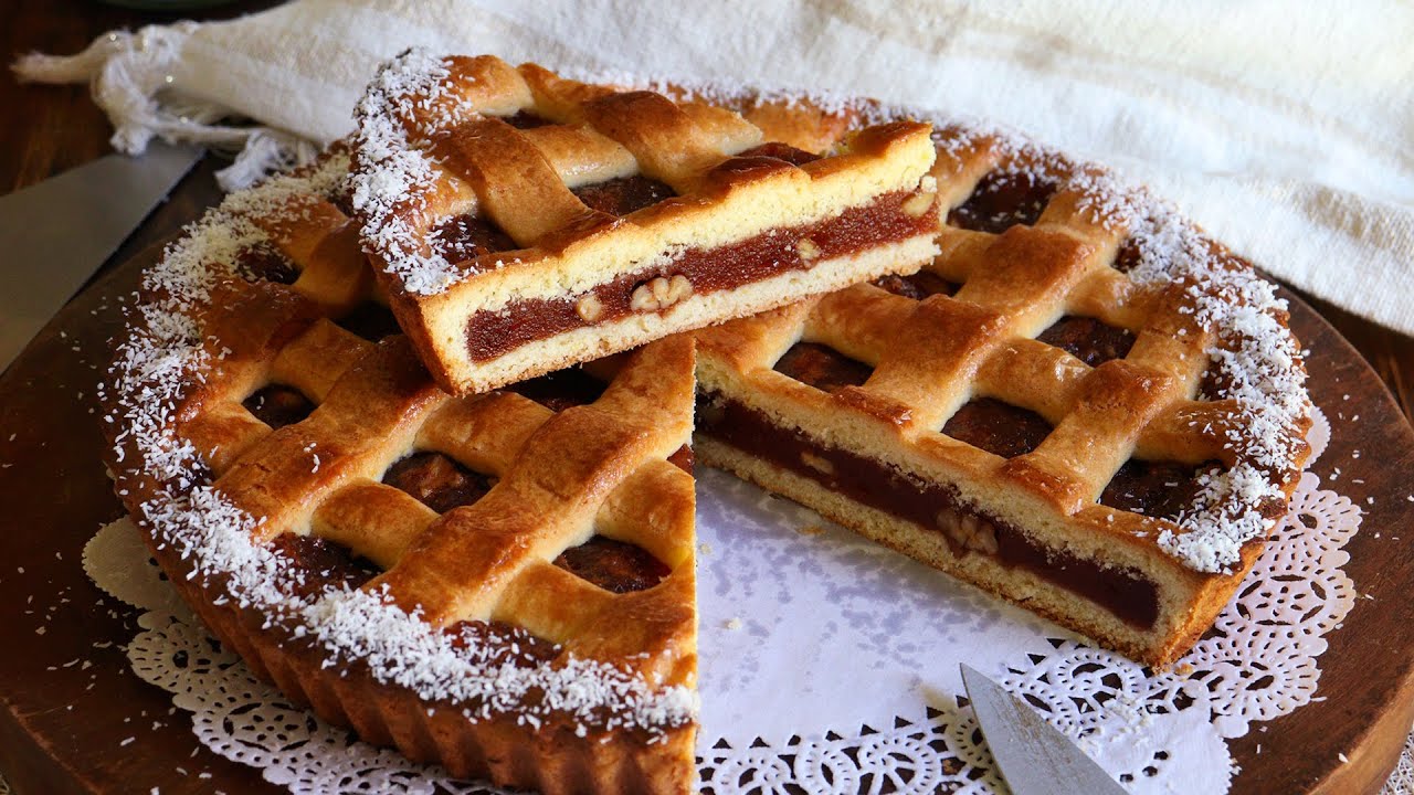 pasta frola casera con dulce de membrillo