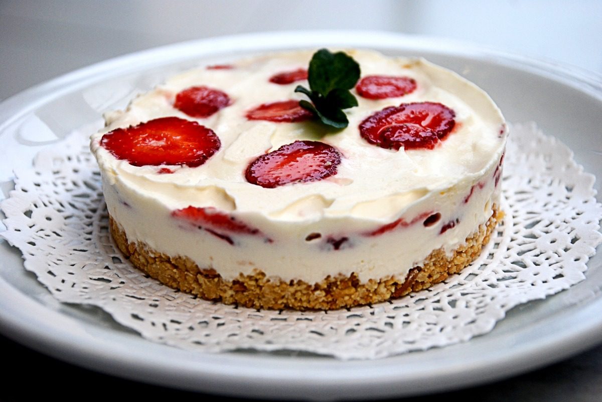 postre de cheesecake con casancrem light