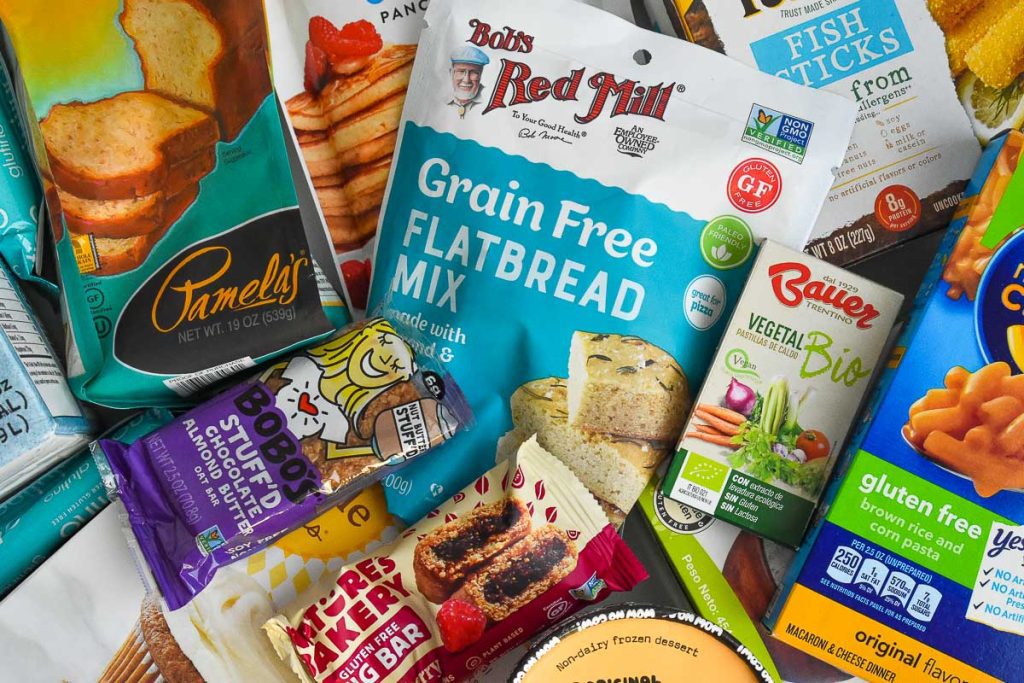 productos con y sin gluten para comparar