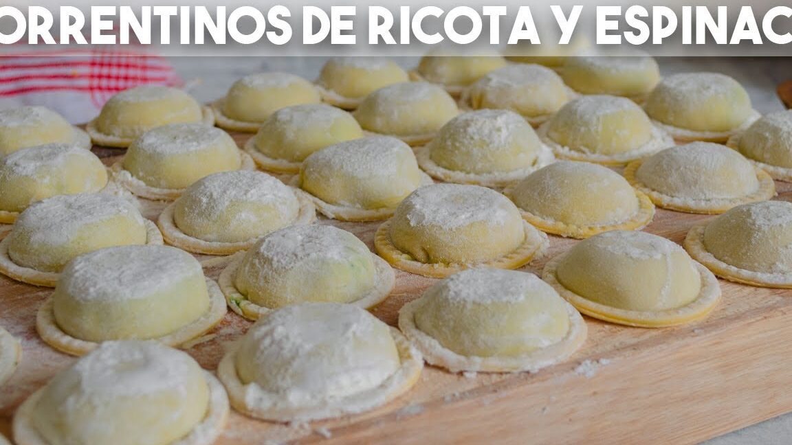 sorrentinos rellenos de ricota y espinacas caseros