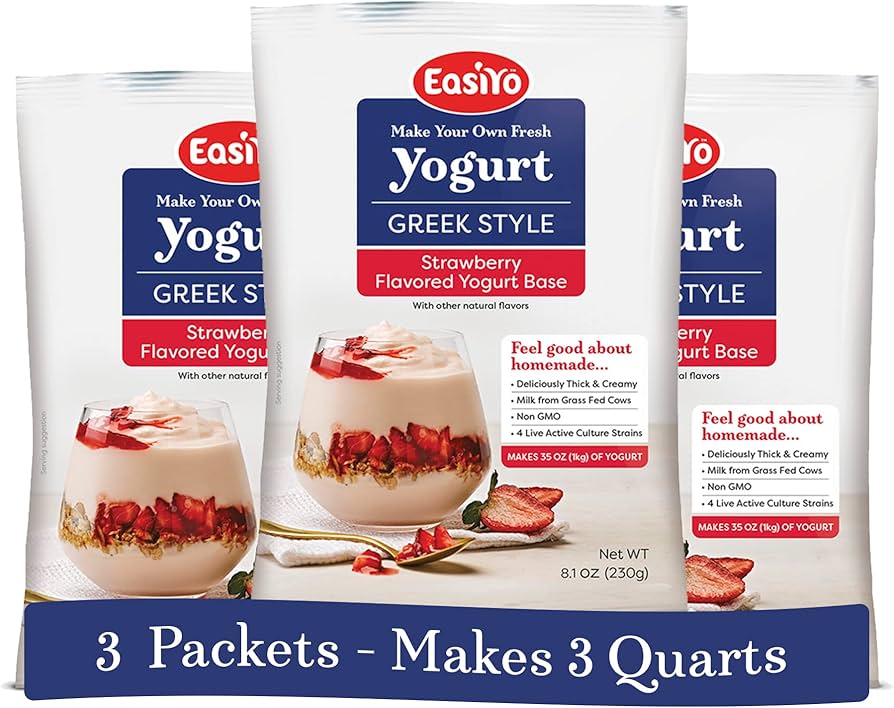 tarros de yogurt casero cremoso y fresco