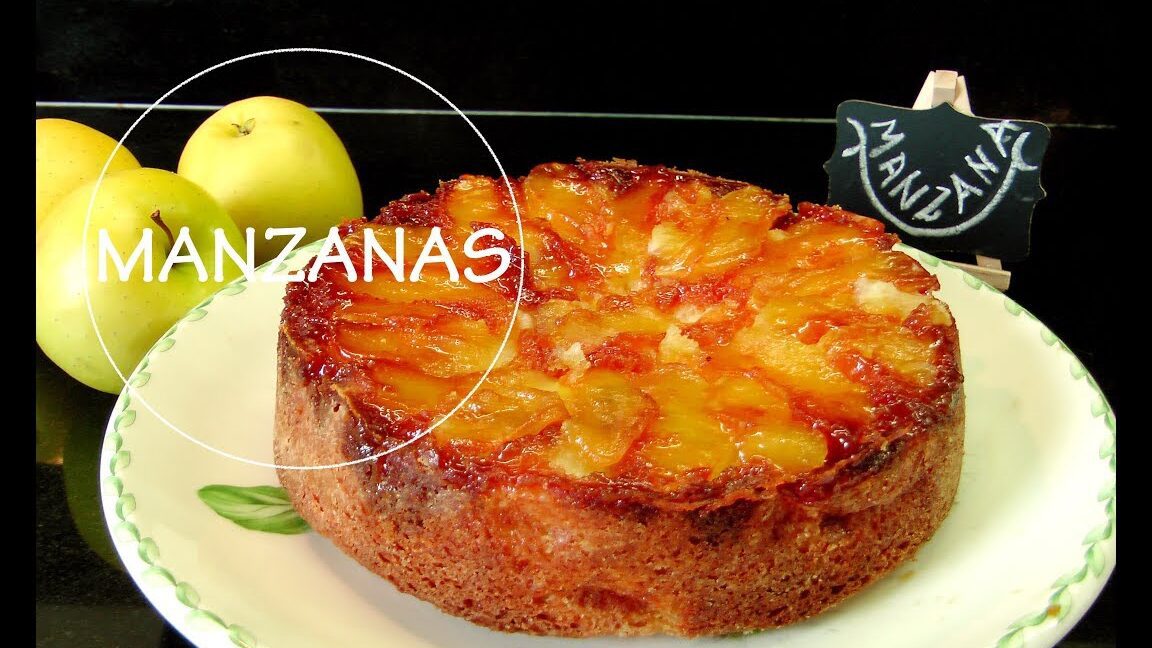 tarta de manzana invertida con caramelo y canela