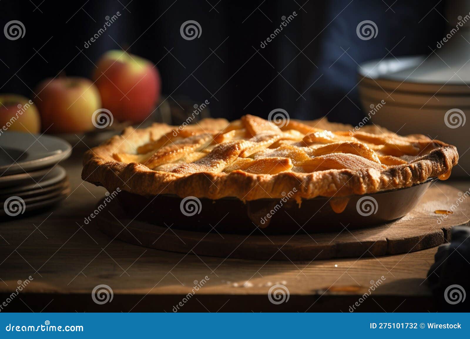 tarta de manzana recien horneada y deliciosa