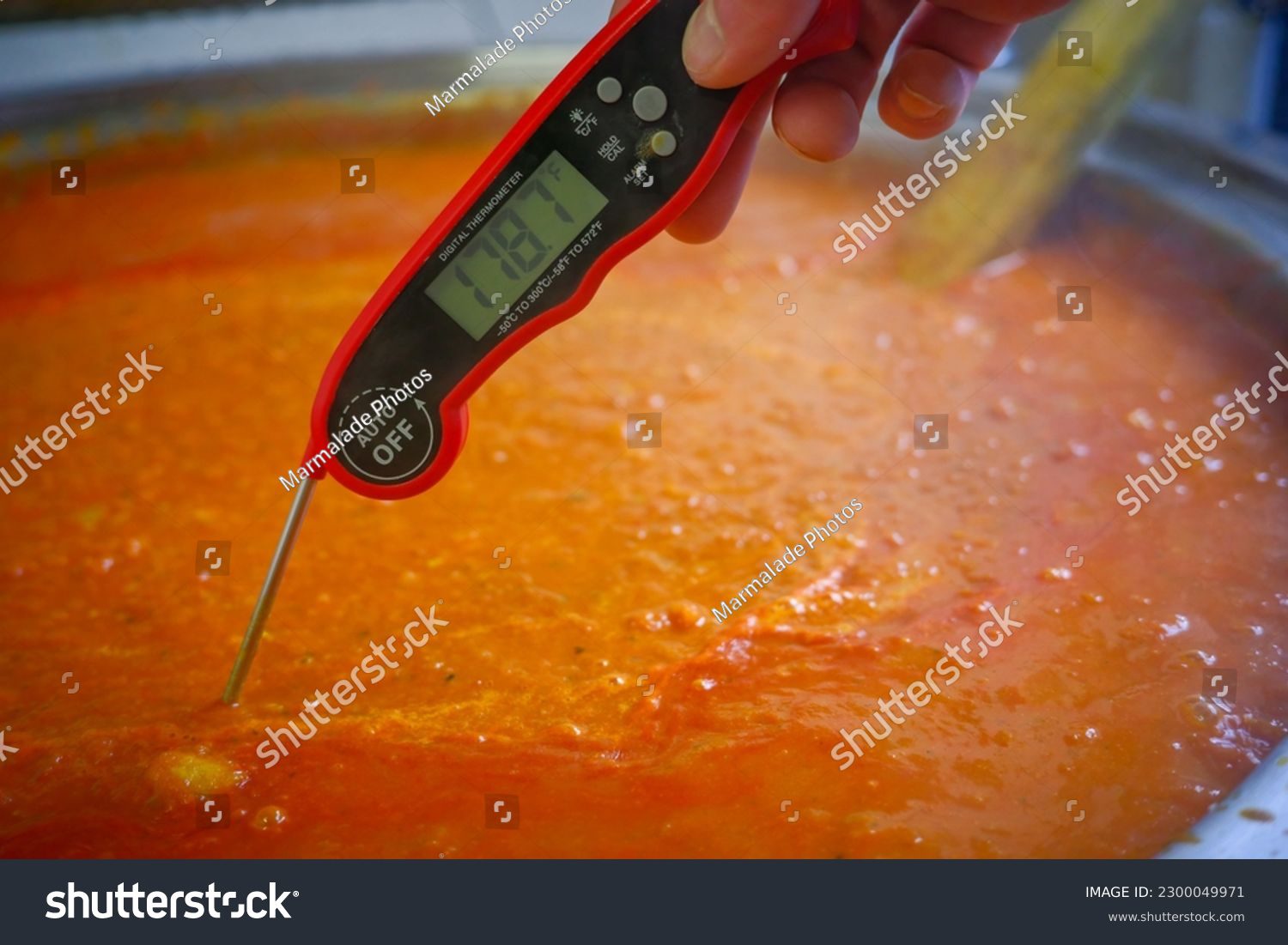 termometro de horno en accion realista