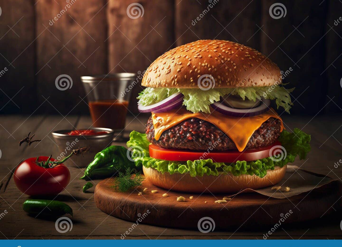un pan de carne jugoso y apetitoso 1