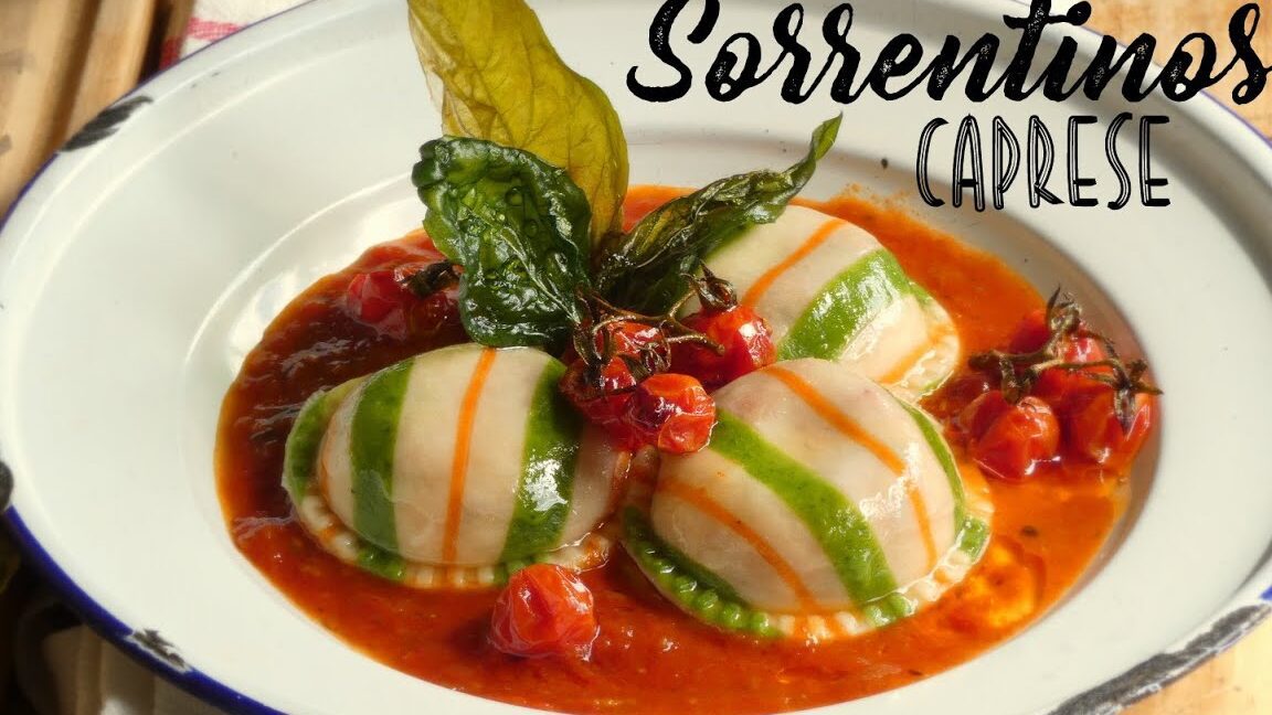 un plato de sorrentinos argentinos caseros y deliciosos